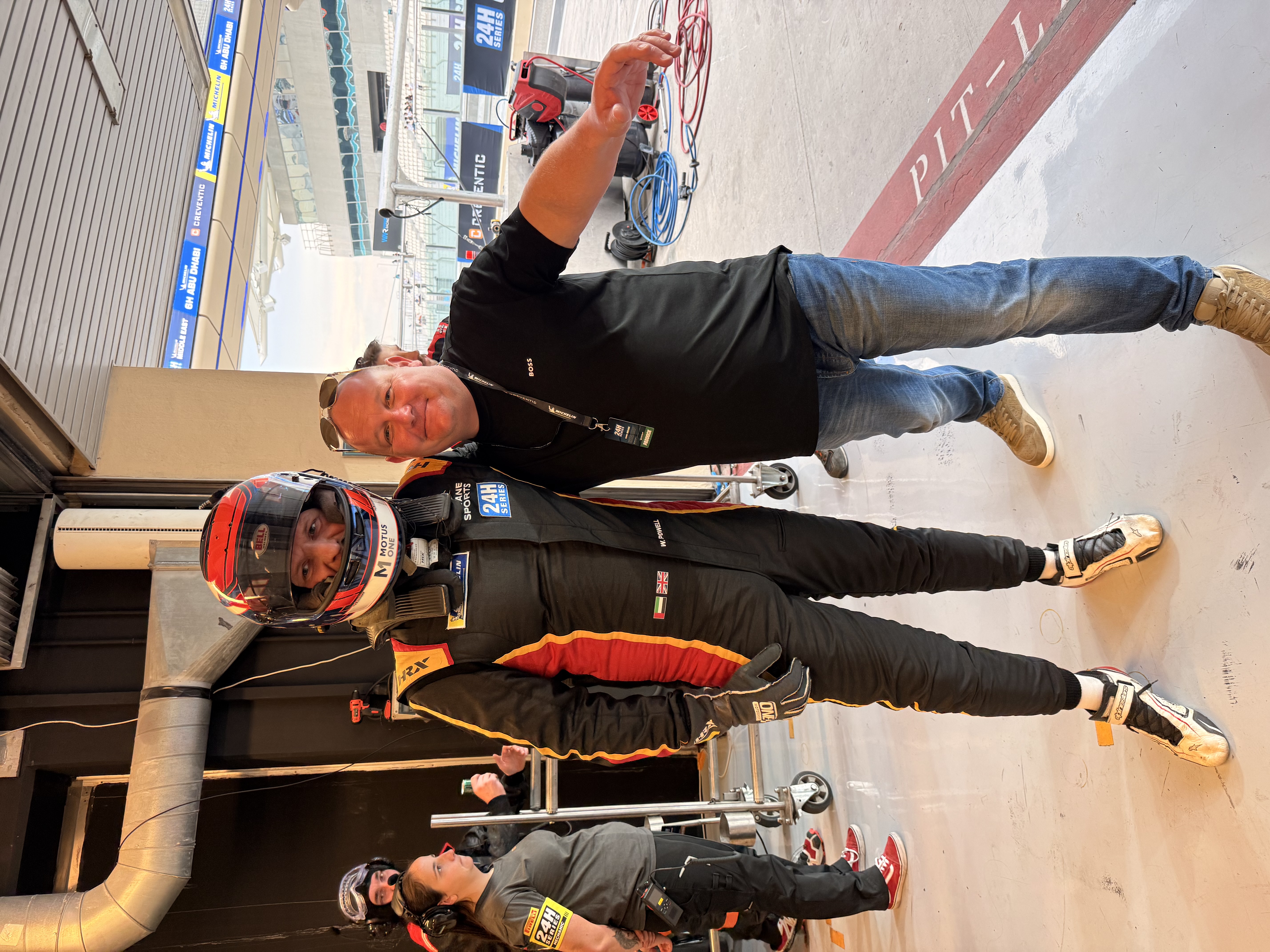 Will Powell in the pit lane